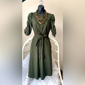 Who What Wear XS Olive Green Dress